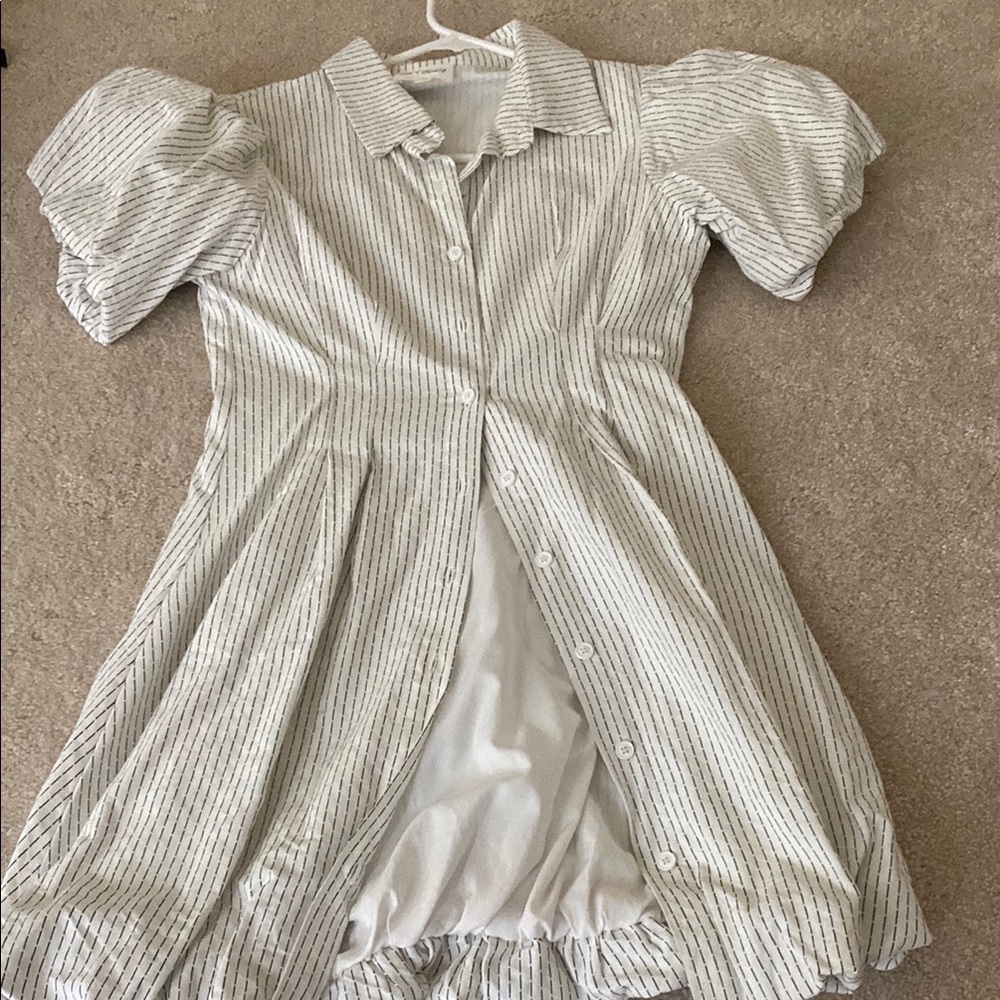 Striped White Dress